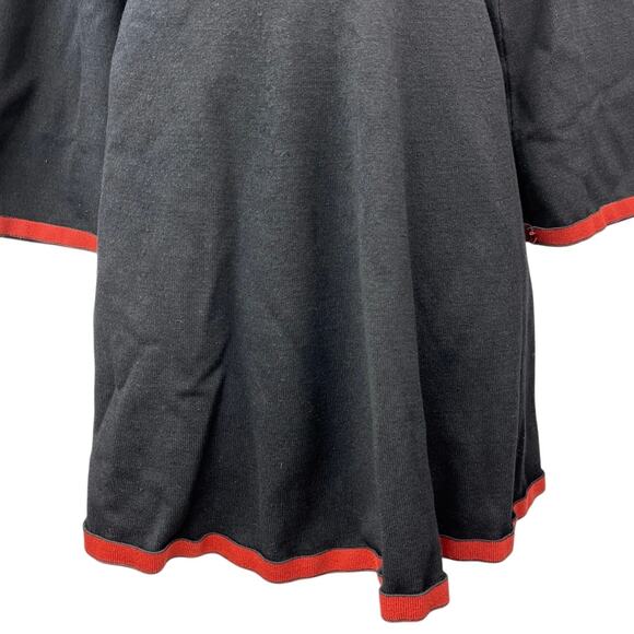 Sita Murt Black Mock Neck Long Bell Sleeve Fit & Flare A-Line Sweater Dress Sz 4 - Picture 3 of 5